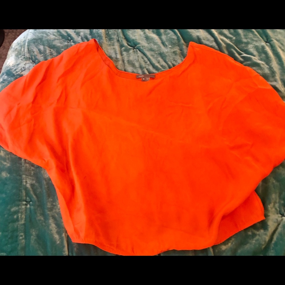 Vince silk boxy cropped top